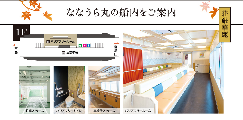 ななうら丸の船内をご案内1F